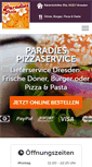 Mobile Screenshot of paradies-pizza.de